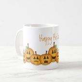 Halloween Whimsical Cute Pumpkin Jack O'Lantern Koffiemok (Voorkant links)