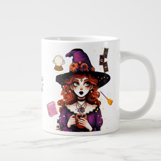 Halloween Whimsical Witch Magic Coffee Mok (Rechts)