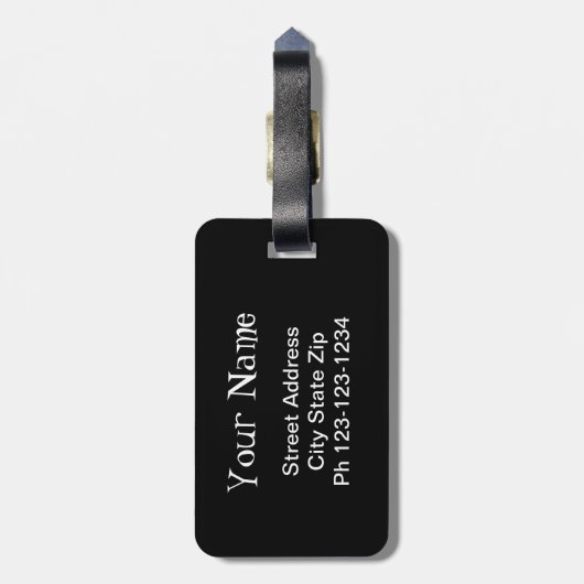 Halloween Whimsy Danskeletons Paars Top Hat Bagagelabel (Achterkant verticaal)