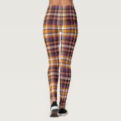 Halloween White, Oranje & Paars Pset Pattern Leggings (Achterkant)