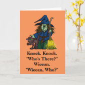 Halloween Wiccan Knock Carte de plaisanterie (Fleur jaune)