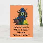 Halloween Wiccan Knock Knock Joke Kaart (Voorkant)