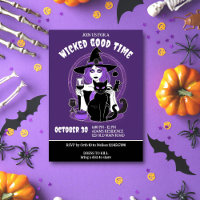 Halloween wicked goede tijd heks en wijn volwassen