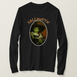 Halloween Wied Witch and Flying Monkey T shirt