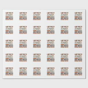 Halloween Wijn Horror Films Vintage Shirt Ontwerp_ Cadeaupapier