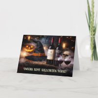 Halloween Wijn Humor met Flesjes Wijn Heks