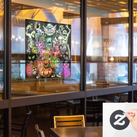 Halloween Window Cling Raamsticker (Restaurant Raam)