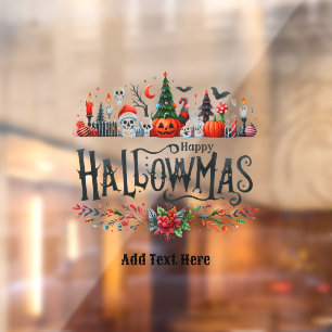 Halloween WINDOW DECOR Halloween Kerstmis Mashup Raamsticker