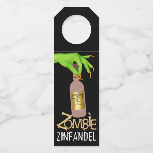 Halloween Wine - Zie achterzijde - Flessenhanger (Voorkant)