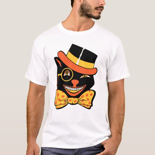 Halloween Winking Black Cat Shirt (Voorkant)
