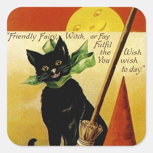 Halloween Wish Vierkante Sticker (Voorkant)