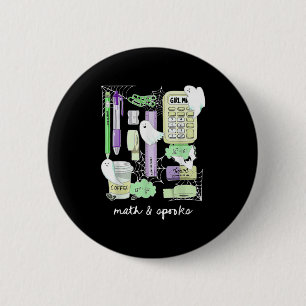 Halloween wiskunde leraar geesten Trig of behandel Ronde Button 5,7 Cm