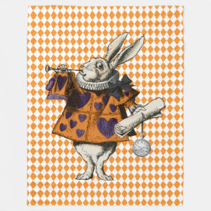 Halloween Wit Konijn Alice In Wonderland Fleece Deken