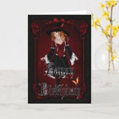 Halloween Witch 9 octobre Bonne carte d'anniversai (Fleur jaune)