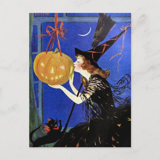  Halloween Witch  Art  Briefkaart (Voorkant)