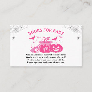 Halloween Witch Baby shower Books for Baby Informatiekaartje