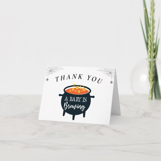 Halloween Witch Baby shower Dank je Bedankkaart (Voorkant)