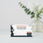 Halloween Witch Baby Shower Diaper Raffle Informatiekaartje (Staand voorkant)