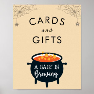 Halloween Witch Baby shower Kaarten & Gifts Poster