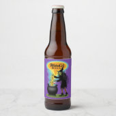 Halloween Witch Bier Etiket (Voorkant)
