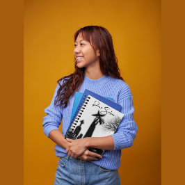 Halloween Witch Black and White Spiral Notitieboek