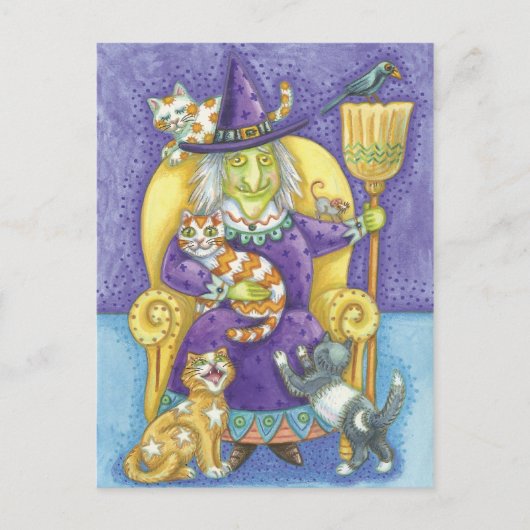 Halloween Witch Briefkaart (Voorkant)