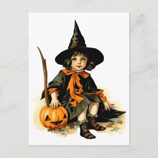 Halloween Witch Briefkaart (Voorkant)