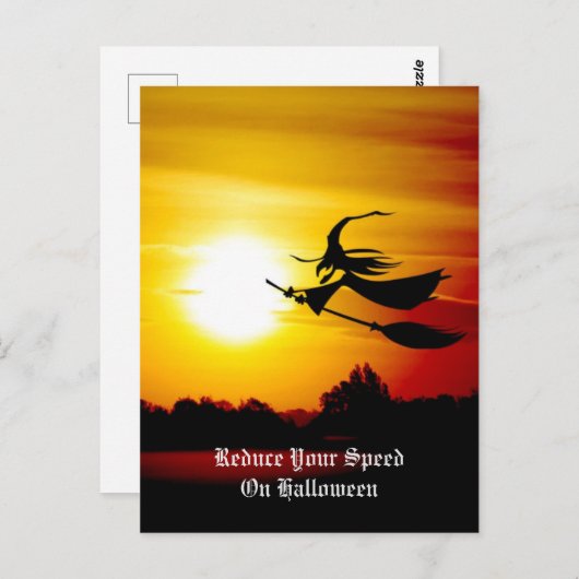 Halloween Witch Briefkaart (Voorkant / Achterkant)