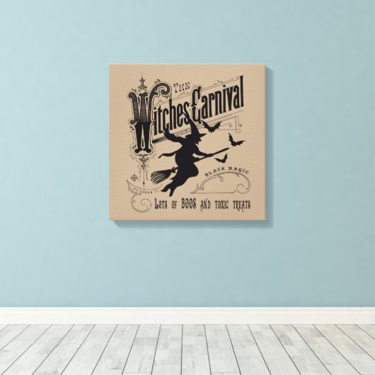 Halloween Witch Canvas Afdruk (Insitu (Houten vloer))