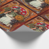  Halloween Witch Casting Spell met hand Cadeaupapier (Hoek)