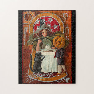  Halloween Witch Casting Spell met hand Legpuzzel