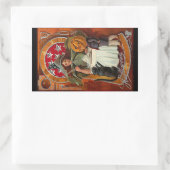  Halloween Witch Casting Spell met hand Rechthoekige Sticker (Tas)