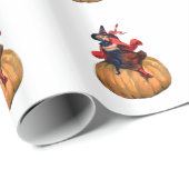 Halloween Witch, Cat en Pumpkin Cadeaupapier (Rol Hoek)