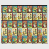  Halloween Witch Cat en Pumpkin Cadeaupapier (Vlak)