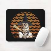 Halloween Witch Cat Muismat (Met muis)