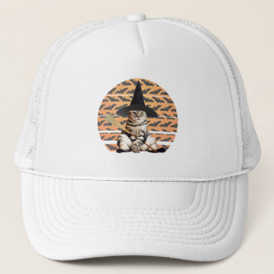 Halloween Witch Cat Trucker Pet