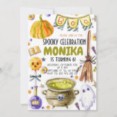 Halloween Witch Cauldron Invitation Anniversaire (Devant)