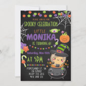 Halloween Witch Cauldron Invitation Anniversaire (Devant)