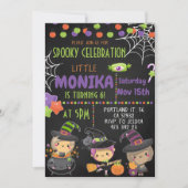 Halloween Witch Cauldron Invitation Anniversaire (Devant)
