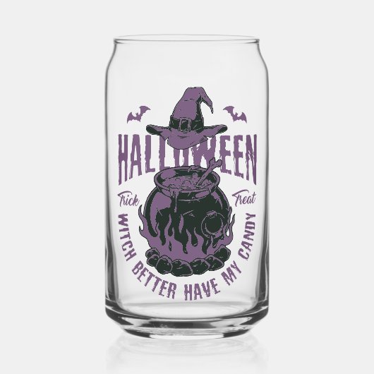 Halloween Witch Cauldron Verre (Recto)