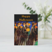 Halloween Witch College Graduates Briefkaart (Staand voorkant)