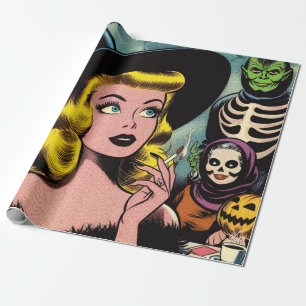 Halloween Witch Comics Cadeaupapier