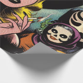 Halloween Witch Comics Cadeaupapier (Hoek)