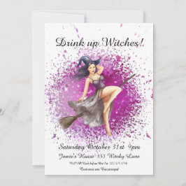 Halloween Witch Costume Party Kaart