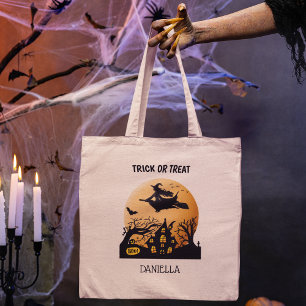 Halloween Witch Custom Trick or treat Canvas tas