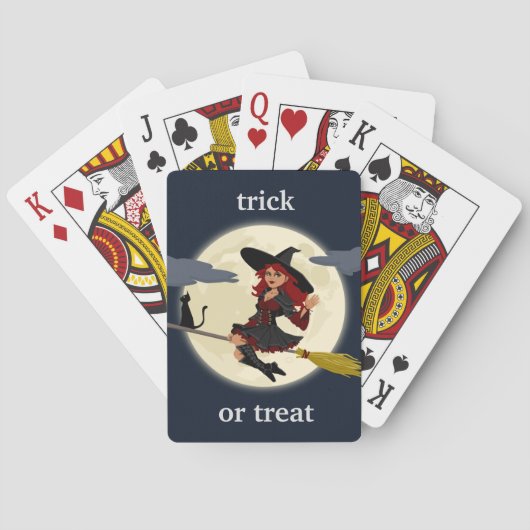 Halloween Witch Design Pokerkaarten (Achterkant)