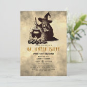 Halloween Witch Dinner Kaart (Staand voorkant)