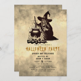 Halloween Witch Dinner Kaart