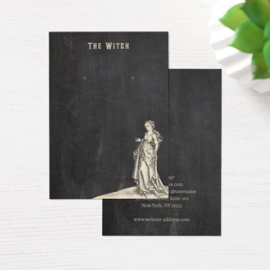 Halloween  Witch Earring Display Kaart (Bureau)