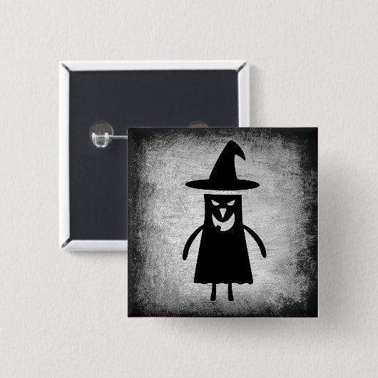 Halloween Witch (een beetje eng) Button (Voorkant /achterkant)
